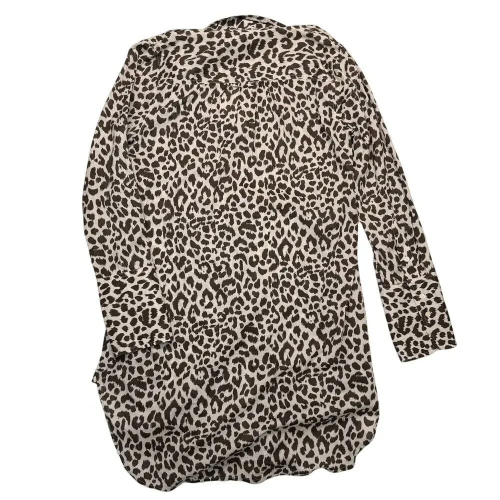 J.Crew Leopard Print Swim Cover-Up Dress Size Small Sheer NWT